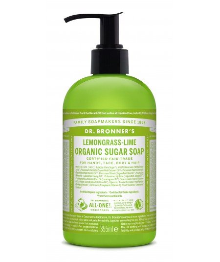 Jabón de Shikakai Lima Lemongrass, 355 ml, Dr Bronner´s